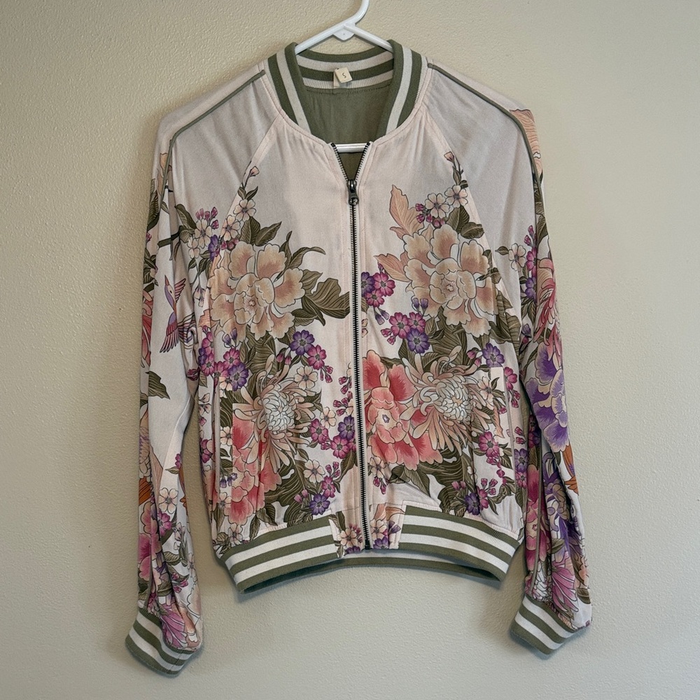 Spell Floral Bomber Jacket - Multicolor size S